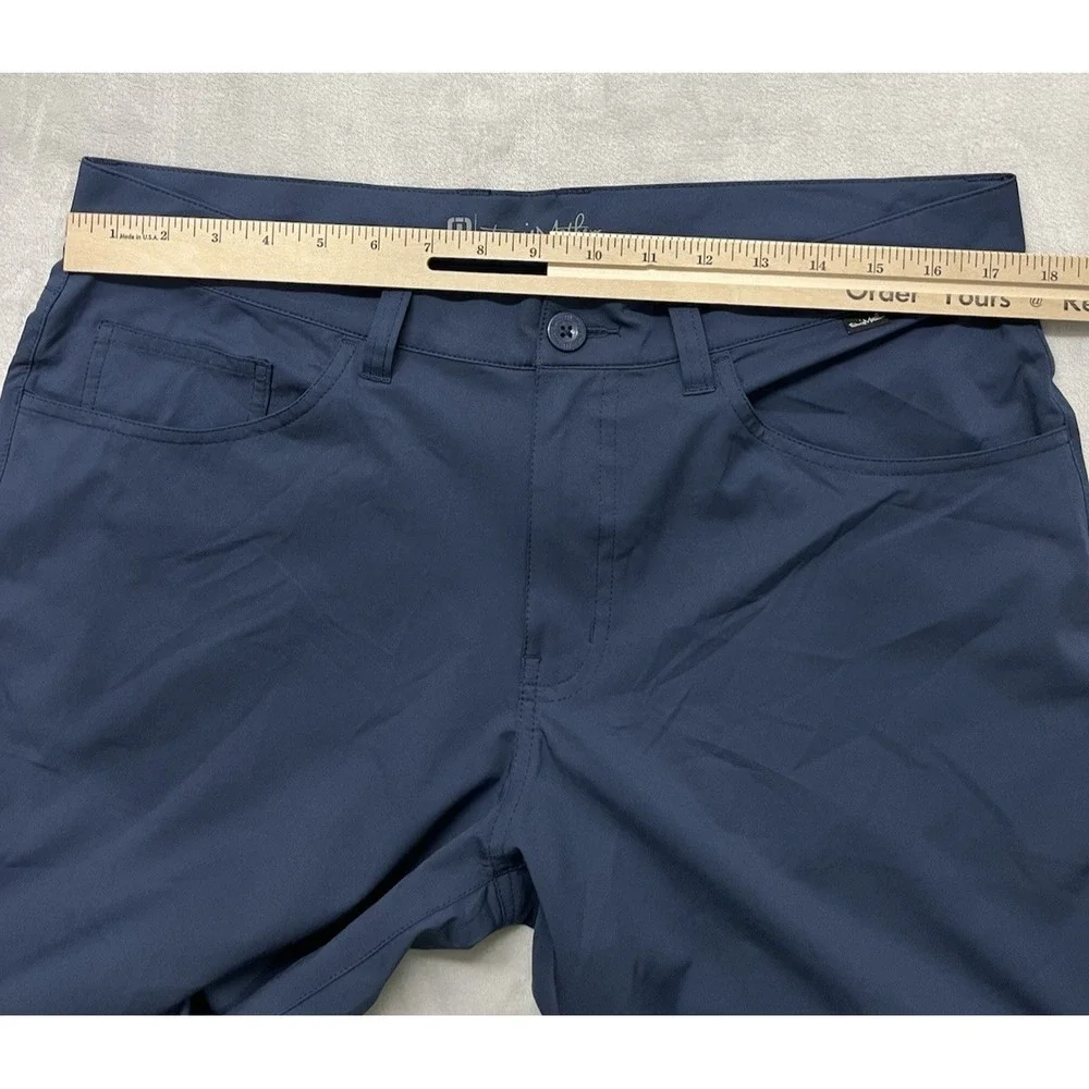 Travis Mathew Trevino Pants Men 34x31.5 Navy 5-Pockets Stretch Tapered Leg Golf
